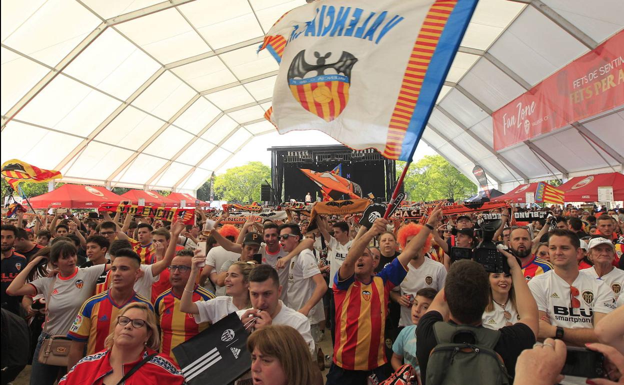 Final Copa del Rey 2022 fan zone del Valencia CF Fan zone Valencia